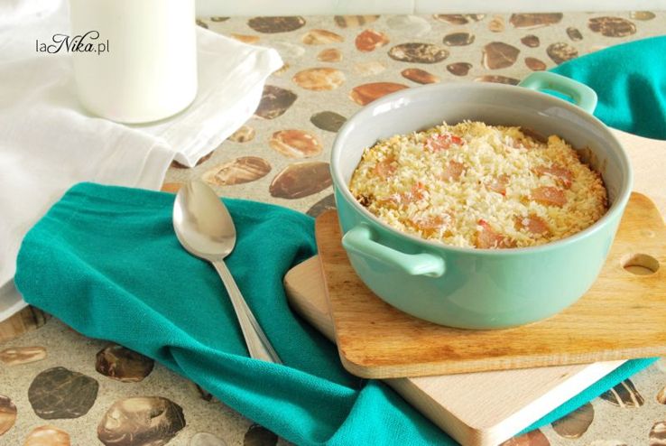 Pieczona owsianka z rabarbarem 5
