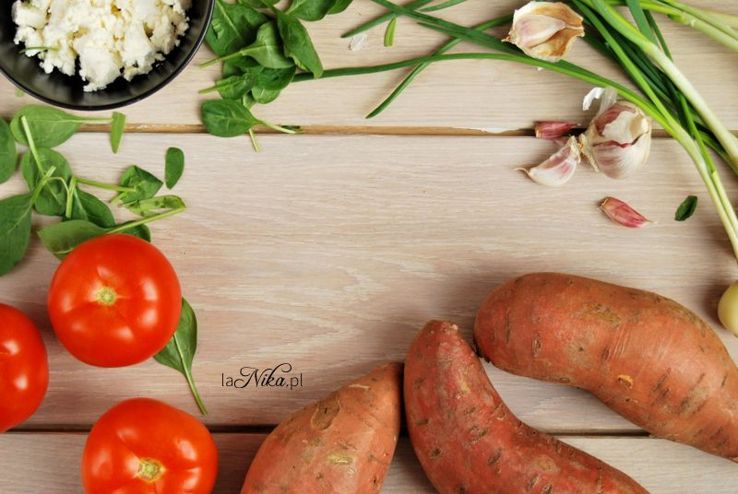 Placki z batatów z dodatkiem szpinaku 1